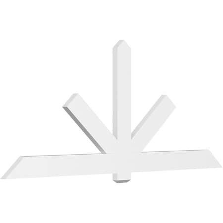 Ekena Millwork Kennewick Architectural Grade PVC Gable Bracket, 96"W x 40"H x 2"D x 6"F, 10/12 Pitch GBP096X40X0206KEN00